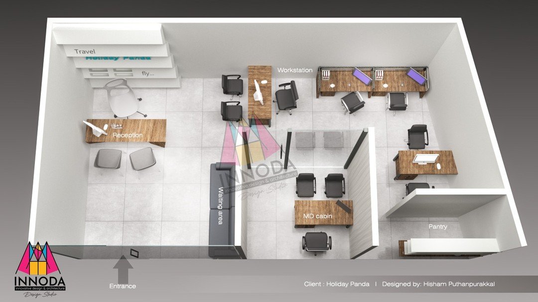 3D spatial architectural boutique rendering